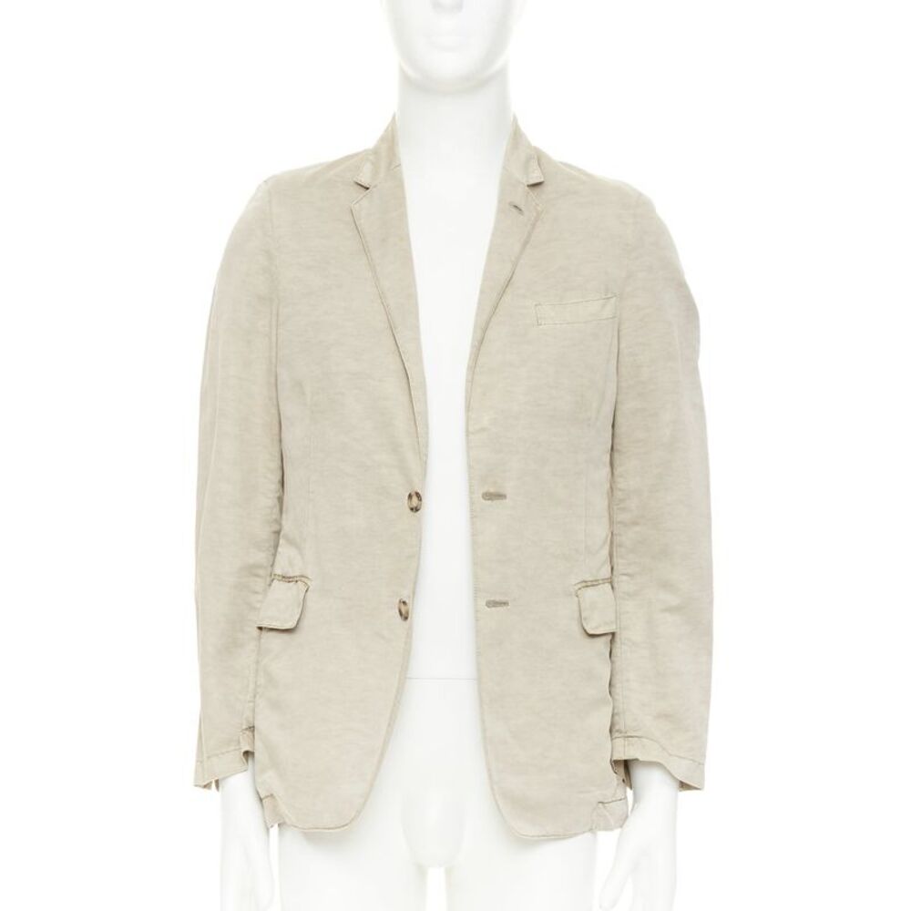 Prada Coated Linen Cotton Blazer